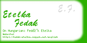 etelka fedak business card